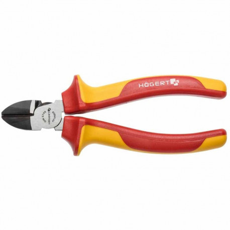 Hogert HT1P909 insulated side cutting pliers, 160mm, 1000V, VDE, chrome vanadium steel, 55-60 HRC, D