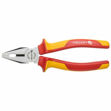 Hogert HT1P907 insulated combination pliers, 200mm, 1000V, VDE, chrome vanadium steel, 55-60 HRC, DI