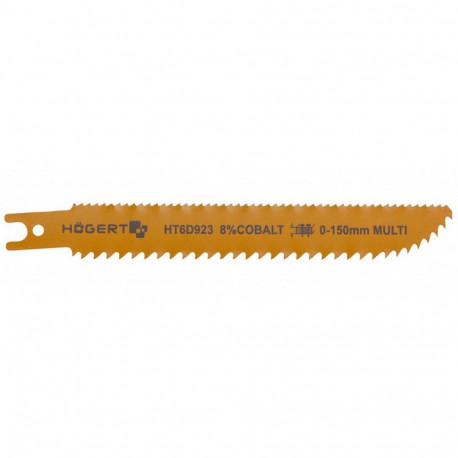 Hogert reciprocating saw blade HT6D923, 150mm, 6 TPI, 10 TPI, bimetal, 8% cobalt, 0.9mm, 2 pcs, mill