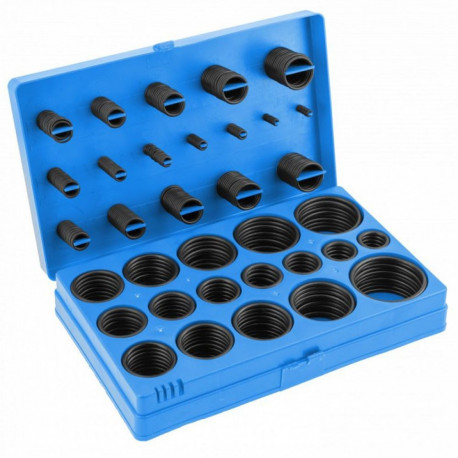Hogert HT8G507 O-rõngaste komplekt, 419tk, NBR, 3-50mm, -50°C-125°C, õli- ja gaasikindel, plastikkar