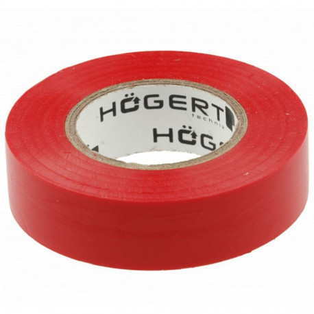 Izolācijas lente 19mm x 20m sarkana PVC HT1P282 HOGERT