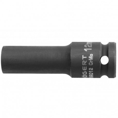 Hogert HT4R017 impact socket, 1/2", 17mm, CrMo, long, DIN 3121