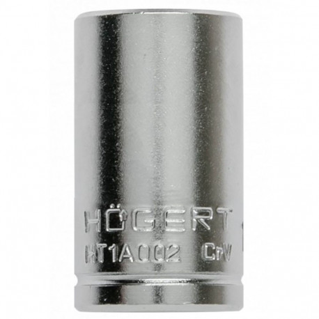 Hogert Socket HT1A002, 1/4", 4mm, 6-point, CrV50BV30, DIN 3124, AS-drive, ratchet handle