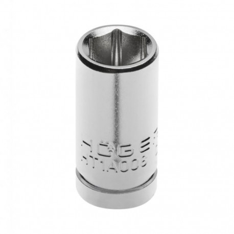 Hogert socket HT1A013, 13mm, CrV50BV30, DIN 3124, matt finish, ASS Drive, plastic hanger
