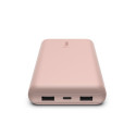 Belkin Power Bank 20K -varavirtalähde, 20 000 mAh, vaaleanpunainen