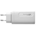 GP GaN PD 65 W -verkkovirtalaturi, 2x USB-C + 1x USB-A, valkoinen GP GaN PD 65 W -verkkovirtalaturi, 2x USB-C + 1x USB-A, valkoinen