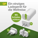 GP GaN PD 65 W -verkkovirtalaturi, 2x USB-C + 1x USB-A, valkoinen