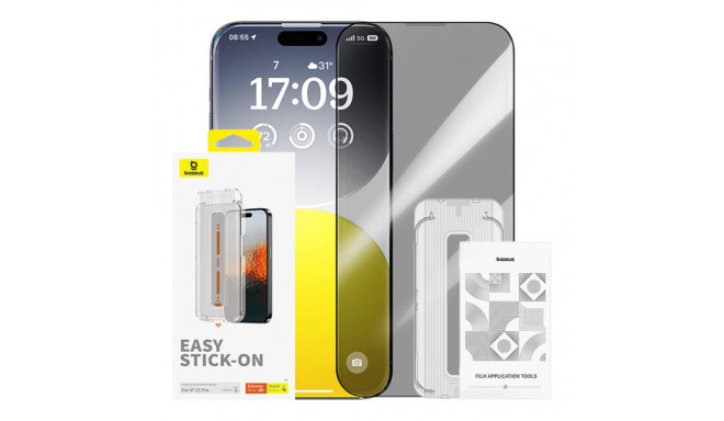 Baseus Privaatsuskaitse karastatud klaas Baseus Sapphire iPhone 15 Pro
