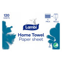 Sheet towel 3-layer LAMBI NonStop 20.3x25.5cm, 120 sheets