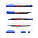 Double-sided permanent marker ErichKrause® Double P-80, color: blue (box 12 pcs.)