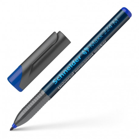 Permanent marker, OHP, 1 mm, SCHNEIDER "Maxx 224 M", blue