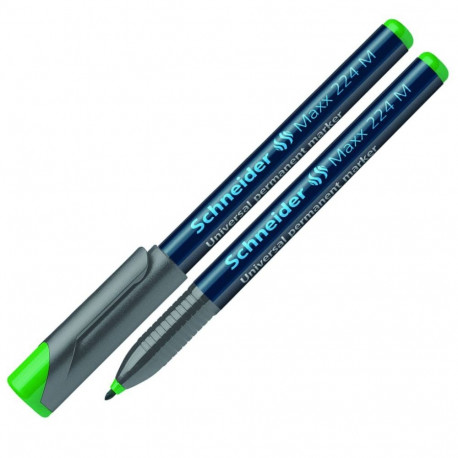 Permanent marker, OHP, 1 mm, SCHNEIDER "Maxx 224 M", green