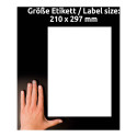 Kleebisetikett AVERY Zweckform 210x297mm 100 lehte (3478)