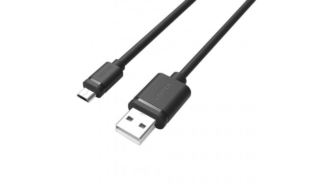 UNITEK Y-C435GBK USB kaabel USB 2.0 3 m USB A Micro-USB B Must