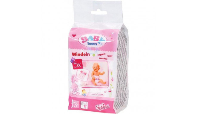 TOY BABY BORN NAPPIES SHRINKED. 5 PCS