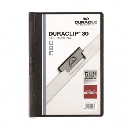 Kiilkaaned A4 DURABLE Duraclip 30-le lehele must