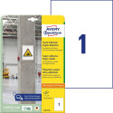 Sticker label industrial AVERY Zweckform 210x297mm 20 sheets in a pack with extra strong glue (L7877