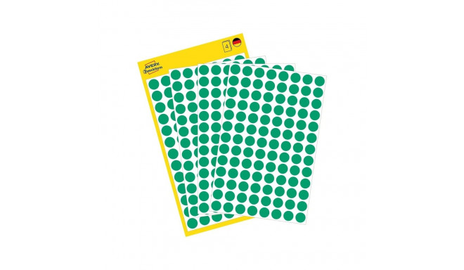 Adhesive label AVERY Zweckform Q8mm green 416 pcs (3012)