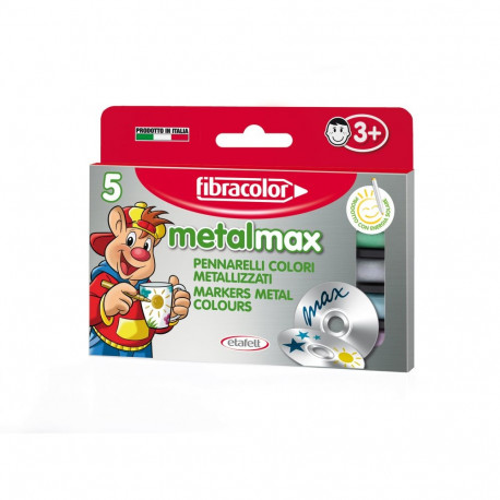 Viltpliiatsid Fibracolor Colorito Maxi Metal, 5 metallikvärvi komplekt