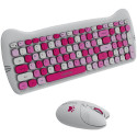 CANYON HSET-W6 Keyboard+Mouse Kitty Edition AAA+АА Wireless Pink