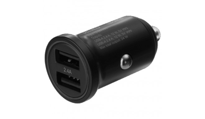 Deltaco KFZ-Ladegerät 24W 2x USB schwarz