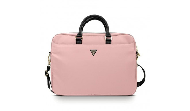 Guess Bag GUCB15NTMLLP 16" roosa nailon kolmnurkne logo