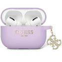 Guess GUAP2LECG4U AirPods Pro 2 (2022/2023) cover purple/purple Liquid Silicone Glitter Triangle Cha Guess GUAP2LECG4U AirPods Pro 2 (2022/2023) cover purple/purple Liquid Silicone Glitter Triangle Cha