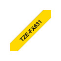 Ribbon, black on yellow, 12 mm
