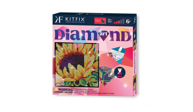 KITFIX Amatniecības komplekts Diamond Art dimantiņu māksla, Saulespuķe