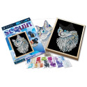 KITFIX DIY set Sequin Art Blue Premium White Cat