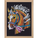 KITFIX DIY set Sequin Art Blue Premium Horse