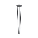 STEEL HAIRPIN LEG D8 L710 BLACK