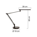 Table lamp UNILUX Mamboled, 6.5W, 3000K, 600lm /base+clamp, silver gray