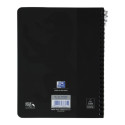 Folder in spiral binding A5+ square OXFORD Touch cardboard covers black 70 sheets