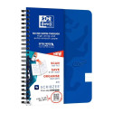 Folder in spiral binding A5+ lined OXFORD Touch cardboard covers blue 70 sheets