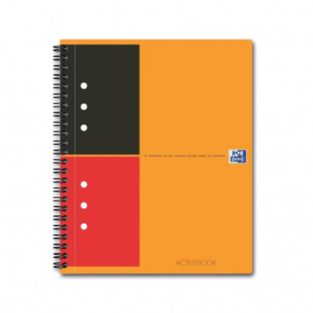 Folder in spiral binding A5+ lined OXFORD International Activebook plastic covers 80 pages