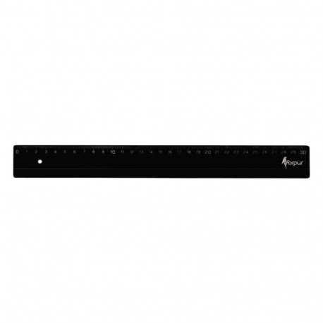 Joonlaud 30cm plastikust must