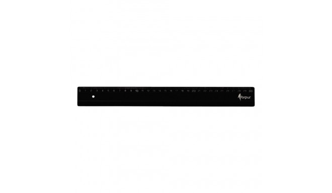 Joonlaud 30cm plastikust must