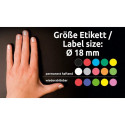 Kleebisetikett AVERY Zweckform Q18mm neoonoranz 96tk (3173)