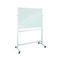 Glass board on wheels 1200x900mm rotating around the axis white 2x3