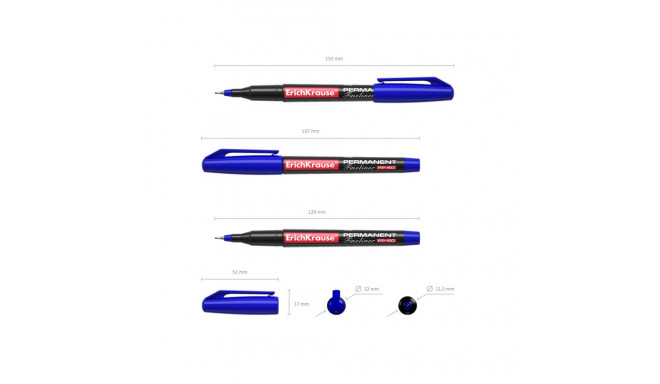 Permanentne marker ERICH KRAUSE FP-50 (F) 0.7mm sinine