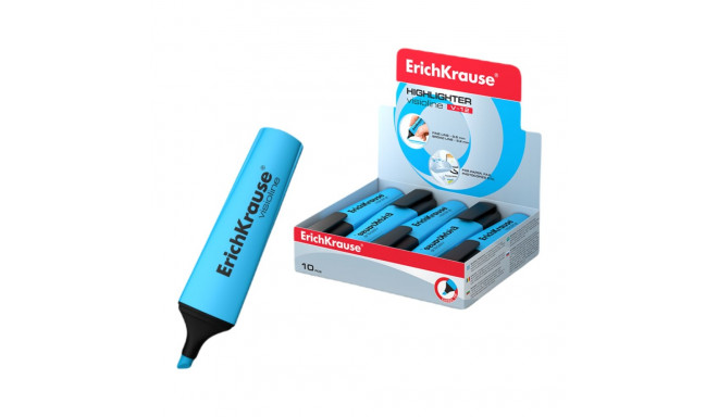 Highlighter  ErichKrause® Visioline V-12, color: blue (box 10 pcs.)