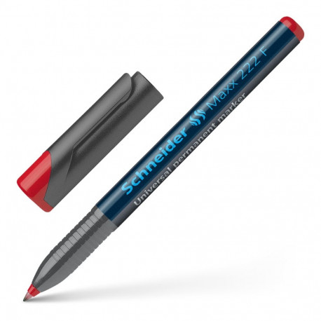 Permanent marker, OHP, 0,7 mm, SCHNEIDER "Maxx 222 F", red