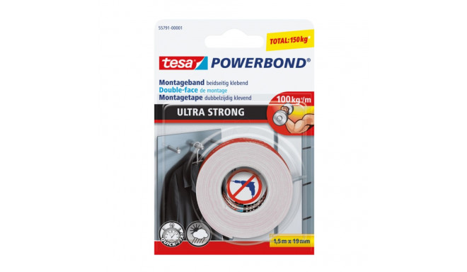 Adhesive tape foam tape double-sided TESA Extra Strong, 19mmx1.5m (for outdoor use)