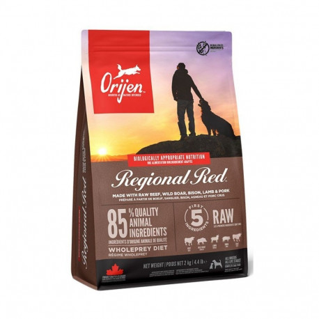 Orijen Regional Red 2 kg täiskasvanute veise-, lambaliha- ja sealihaga