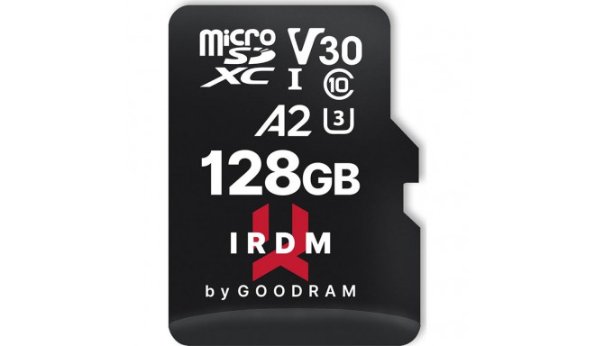 GoodRam IRDM M2AA MicroSDXC kaart 128 GB Class 10 UHS-I/U3 A2 V30 (IR-M2AA-1280R12)