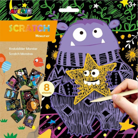 TOY AVENIR SCRATCH SET MONSTER