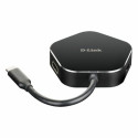 3-Port USB Hub D-Link DUB-M420 Melns/Pelēks Melns/Sudrabains 60 W