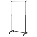 Stange riietele FRED 12981, ratastega / max 10 kg / L-85xK95-160xS-43cm/ must-kroom