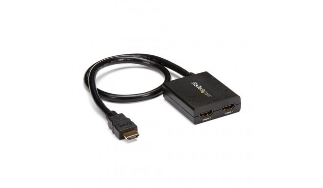 StarTech.com 4K HDMI 2-Port Video Splitter – 1x2 HDMI Splitter – Powered by USB or Power Adapter – 4